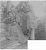 Twins on steps
